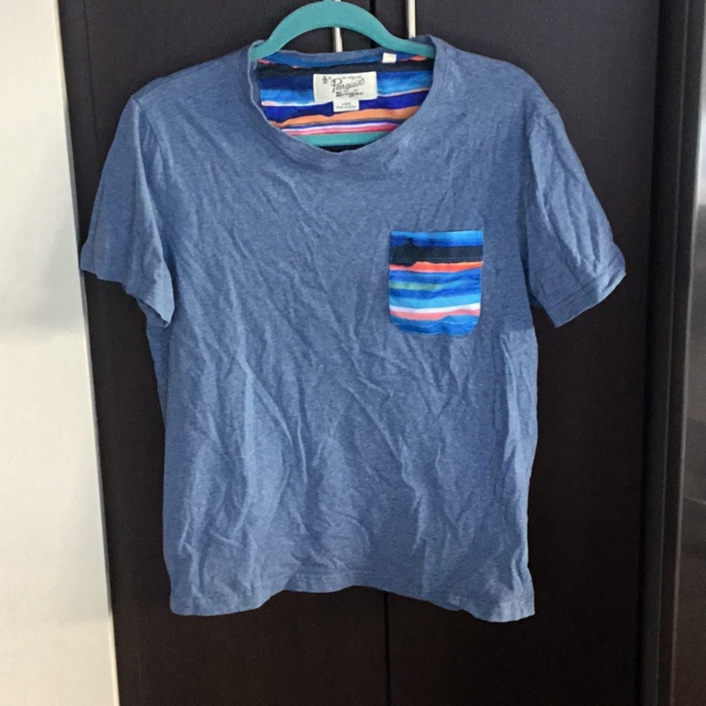 Fun Colored Pocket, Penguin Casual Tshirt (L)